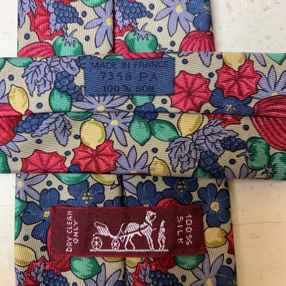 HERMES Vintage authentic silk tie - Picture 3 of 8